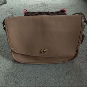 Coach City Bag Tan Beige Leather Crossbody Purse Handbag Pocketbook 9790 Brass